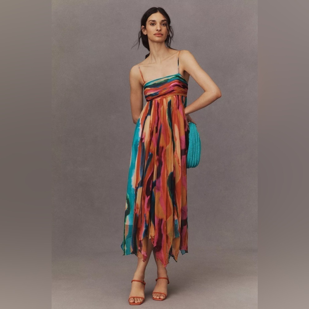 NWT BHLDN Lola Sleeveless Chiffon Midi Dress